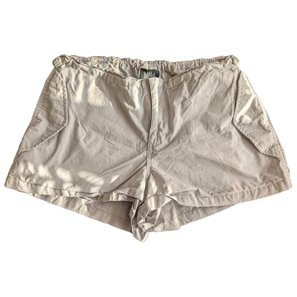 Empyre Shorts Womens Small Gray Cargo Elastic Waist Pockets Y2K Dolphin Cotton